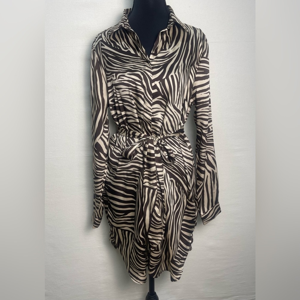 H&M Zebra Patterned Shirt Dress​ - Picture 2 of 8